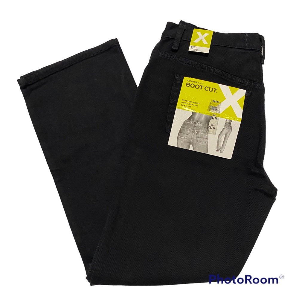 Express Bleus NWT Vintage Boot Cut Black Jeans SZ 11/12